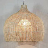 Woven Rattan Semi-Spherical Living Pendant Light - Clowas